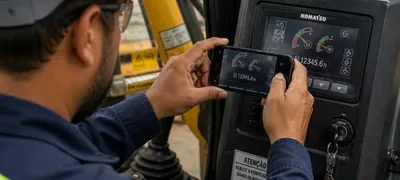 Registro de abastecimento de combustível com evidência fotográfica no celular